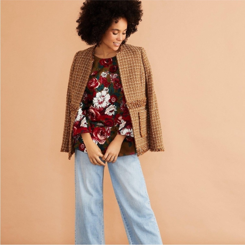 Brooks Brothers | Red Fleece Boucle Lady Jacket